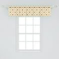 thumbnail image 2 of Ambesonne Boho Window Valance, Soft Floral Details in Squares, 54" X 12", Off White Dark Yellow, 2 of 3