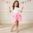 thumbnail image 5 of Gytharion Toddler Kids Girls Skirts Summer Solid High Waist Mini Skirts Soft Comfy Bow Knot Cute Skirts for Baby Girls, 2-9 Years, 5 of 8