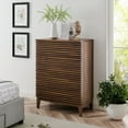 thumbnail image 1 of Modway Commode à 4 Tiroirs en Noyer, 1 of 8