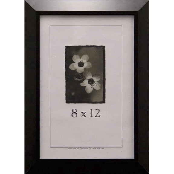 Frame USA 8" x 12" Acrylic/Plastic Picture Frames, Black