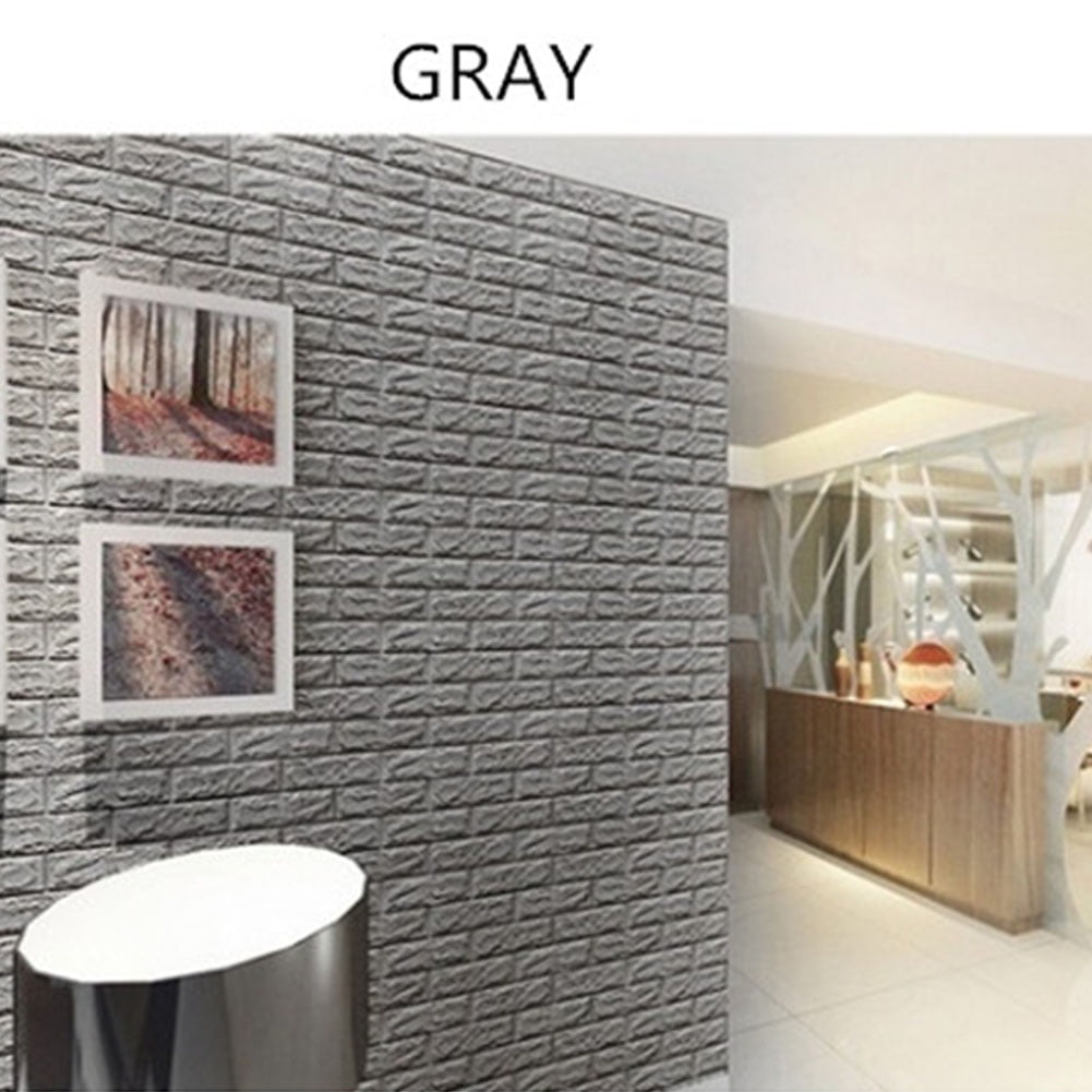 1PC PE Foam 3D Wallpaper 70x30cm Waterproof Selfadhesive