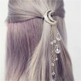 thumbnail image 4 of Horquilla para el pelo con forma de luna y cuentas de diamantes de imitación colgantes, para novia, regalo de joyería para mujer, 4 of 7