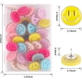 thumbnail image 3 of Push Pins,30pcs Push Pins for Cork Board Decorative Thumb Tacks Cute Fun Thumb Tacks Decorative for Photo Wall, Feature Wall,Map, Bulletin Board, Office or Home (Mix), 3 of 6