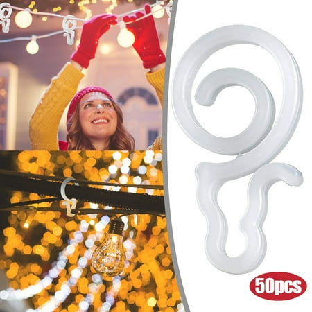 

ZBFJINX Christmas Light Hooks Mini Gutter Hang Hooks Plastic Clip Outside String Lights