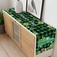 thumbnail image 4 of St. Patrick's Day Table Runner - 60 Inch Long, Kitchen Dining Table Runner Dresser Scarves, Green Truck Lucky Shamrocks Farmhouse Check Farmhouse Decor for Coffee Tables Wedding Party Banquet, 4 of 8