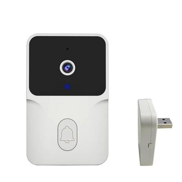 Pisexur Electrónica para Hombres Timbre de Video Inalámbrico Inteligente con Control Remoto Timbre Visual Inteligente Intercomunicador para el Hogar Visión Nocturna HD Wifi Timbre de Seguridad Recarg