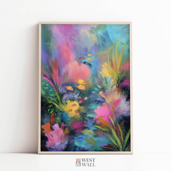 Coral Reef Fish Underwater Tropical Wall Art Poster