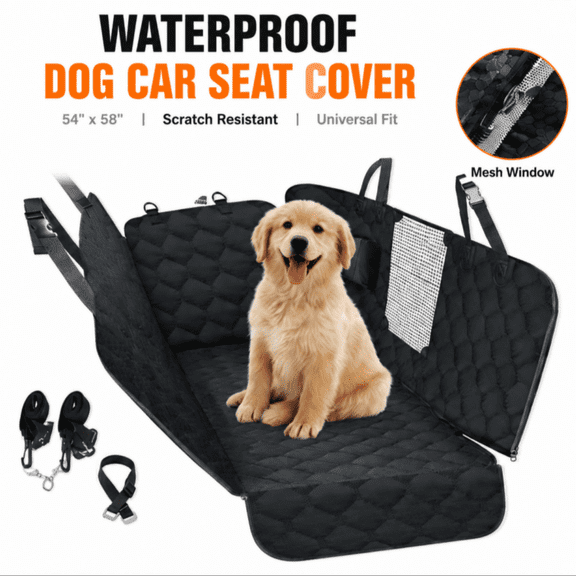 Efoee Dog Backseat Cover Breathable Multipurpose Hammock Car Seat Cover for Pets