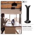 thumbnail image 3 of OUNONA 1Pc ABS Headset Stand for Computer Headset Black Rectangular Shape Tabletop Use, 3 of 8