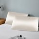 thumbnail image 1 of Fiudx Funda de Almohada de Seda Sintética con Flecos Plisados, Tejido Suave y Transpirable, Elegante Decoración para Dormitorio, Cómoda Experiencia de Sueño, Tamaño 75 X 50 X 0,5 Cm., 1 of 6