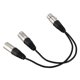 thumbnail image 2 of 3X Conector Hembra XLR de 3 Una Doble Enchufe Macho de 2 M Adaptador de Cable Y SPLITTER Cable de 1 Pie, 2 of 5