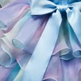 thumbnail image 4 of Little Girl's Sleeveless Tulle Flower Rainbow Tutu Dress for Wedding Party 3-10T, 4 of 6