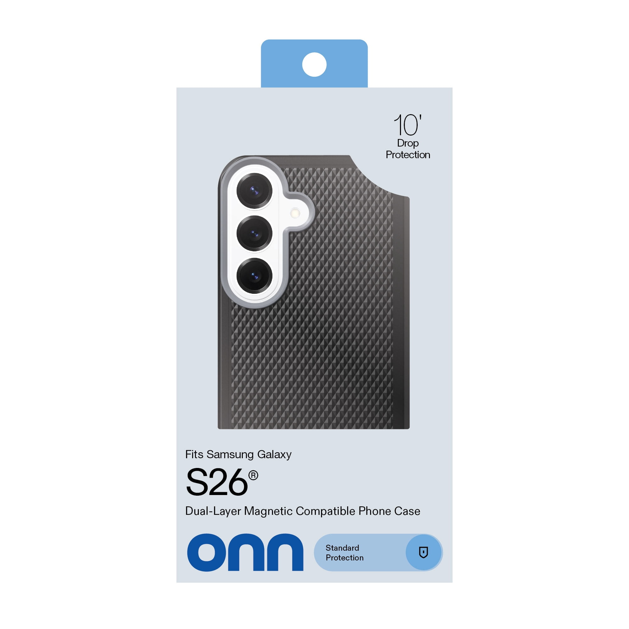 onn Magnetic Compatible Dual-Layer Phone Case for Samsung Galaxy S26 - Black