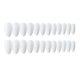 thumbnail image 3 of 24pcs Glossy Coffin False Nails Long Pointed Pure Color Artificial Full Cover Press on Fake Nail Tips 12 Sizes (Milky), 3 of 4