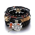 Stackable Bead Bracelets Ladies Mens Stretch Multilayer Bracelet Set
