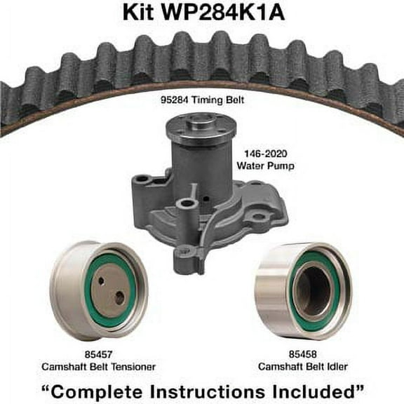 Dayco Premium T-Belt Kit w/ Water Pump, Without Seals Fits select: 1999-2006 HYUNDAI ELANTRA, 2006 KIA SPECTRA