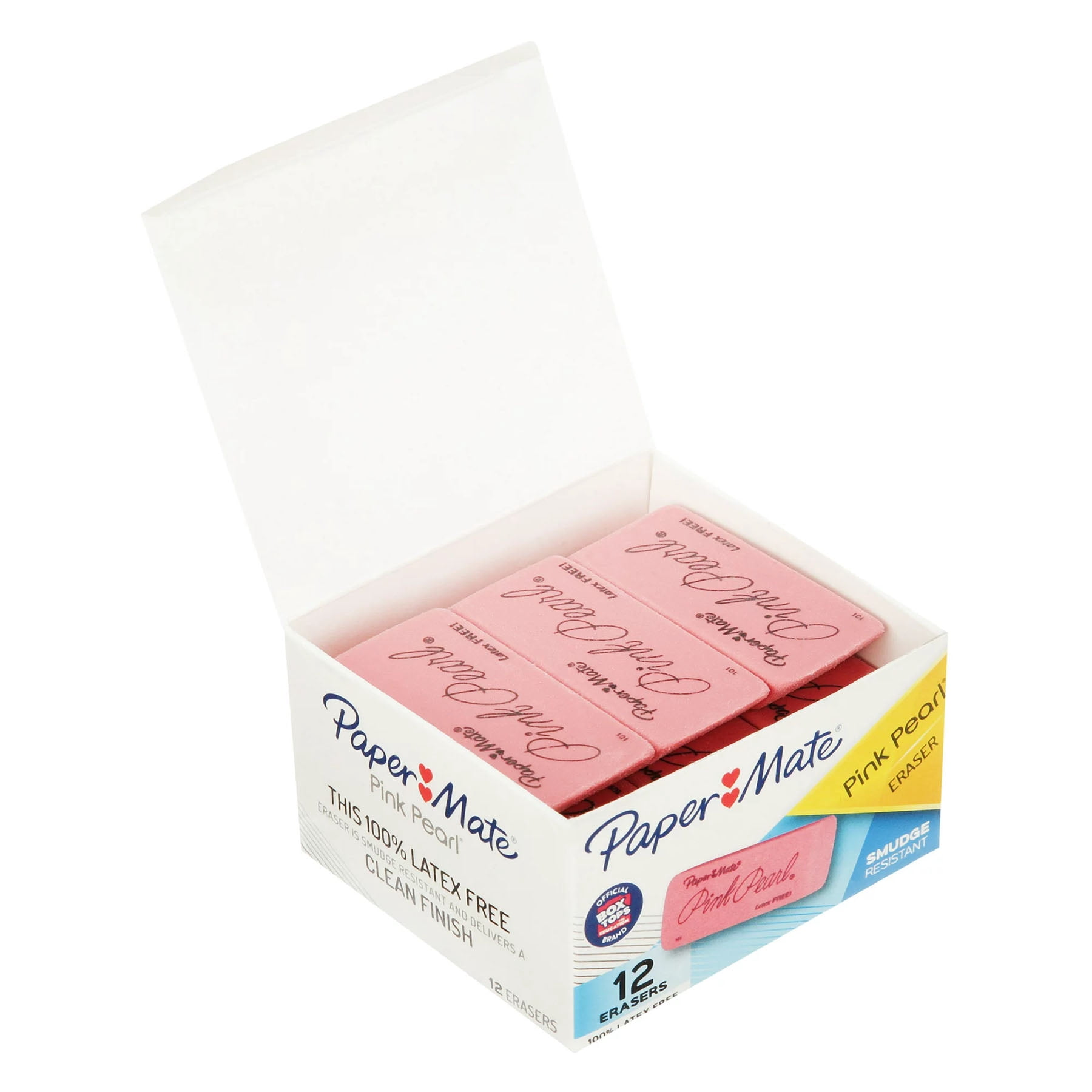 Paper Mate Pink Pearl Eraser, Large, 12 Per Pack, 3 Packs