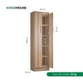 thumbnail image 4 of Ropero Closet Armario de Madera con Cajones, Entrepaños y 6 Puertas, Almacenamiento de Ropa, 4 of 8