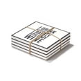 thumbnail image 4 of American Atelier, Square, off-White, Absorbent Ceramic Drink Coasters (Wine Sentiments), Set of 4, 4 of 7