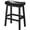 Pu + Black, variant on Rustic Bar Stools, 24 Inch Barstools, Counter Height Stools with Footrest, Wooden Stool for Kitchen Island, Heavy Duty Backless Chair for Dining Table Farmhouse Outdoor 1 PC