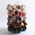 thumbnail image 6 of 5PCS Satin Silk Scrunchies for hair, Big Hair Scrunchies Satin Hair Ties Ponytail Holder No Hurt Your Hair, 6 of 7