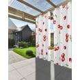 thumbnail image 3 of nqOlkjepod Outdoor Curtains for Patio Waterproof, Cherry Rustic Outdoor Privacy Panels Grommet, Spring Summer Tropic Fruit Watercolor Blackout Outside Curtains for Porch/Cabana 54"x84", 1 Panel, 3 of 8