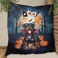 thumbnail image 3 of Happy Halloween Vampire Rottweiler BOO with Pumpkins Fun and Spooky Quilt Blanket Rottie Dog Lover Gifts Idea Cozy Comforter Throw Blanket - 00018, 3 of 5
