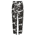 thumbnail image 3 of Pantalones cargo de camuflaje de verano CenturyX para mujer, pantalones vaqueros casuales de camuflaje militar de combate, pantalones lápiz con bolsillos, gris M, 3 of 4