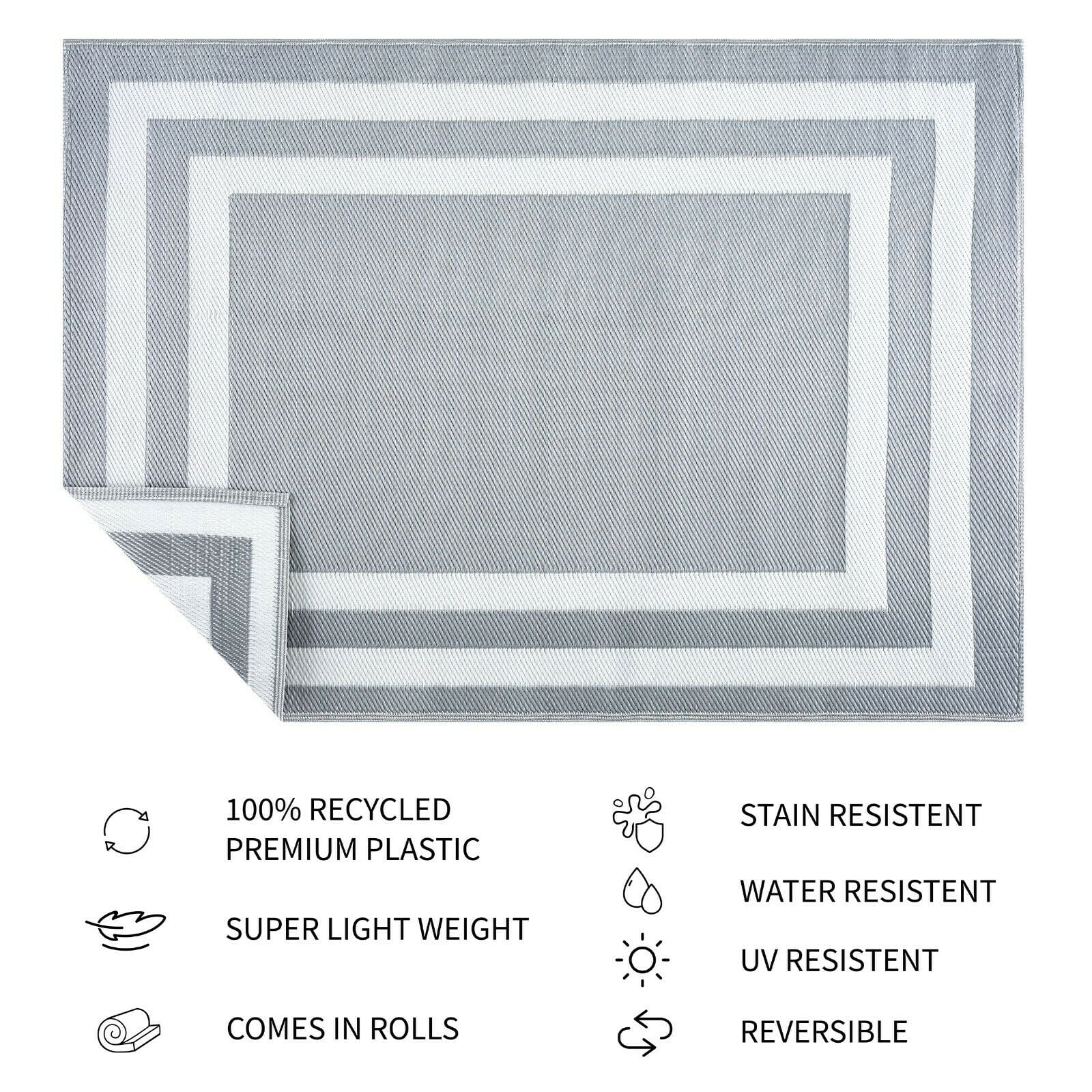 Paris Design 100% Eco-friendly Lightweight Plastic Outdoor Mat/Rug