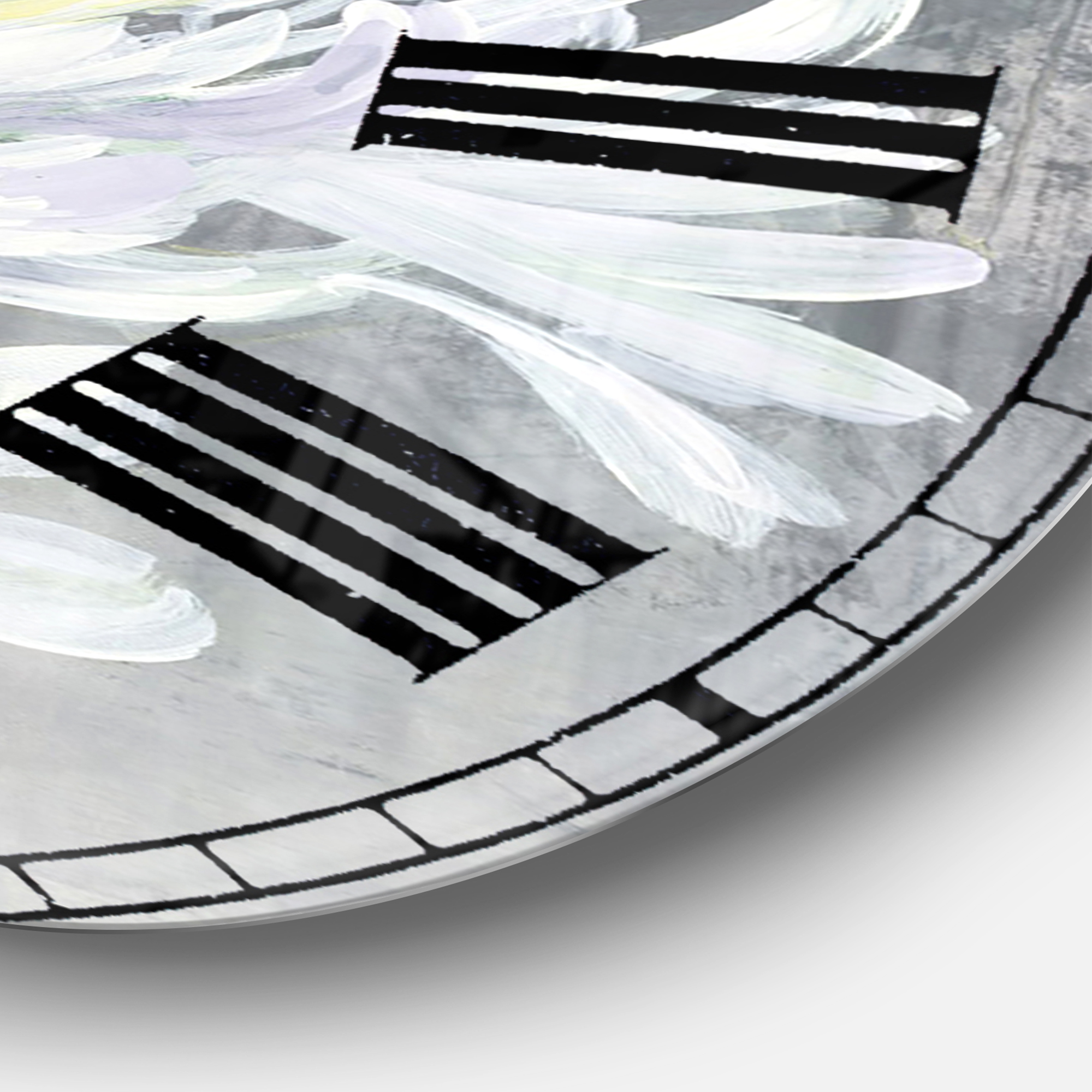 Designart 'Flower Cleome Splash I' Traditional wall clock