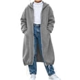 thumbnail image 2 of AVRNLIQ Kids Hoodie Long Zip Up Oversized with Pockets Gray Lightweight Jacket for Boys Girls,Size 7-8T, 2 of 6