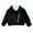Black2, variant on MeetoTime Kids Long Sleeved PU Leather Jacket Solid Color Lapel Fall Winter Outerwear for Baby Boys Girls 1-11 Years