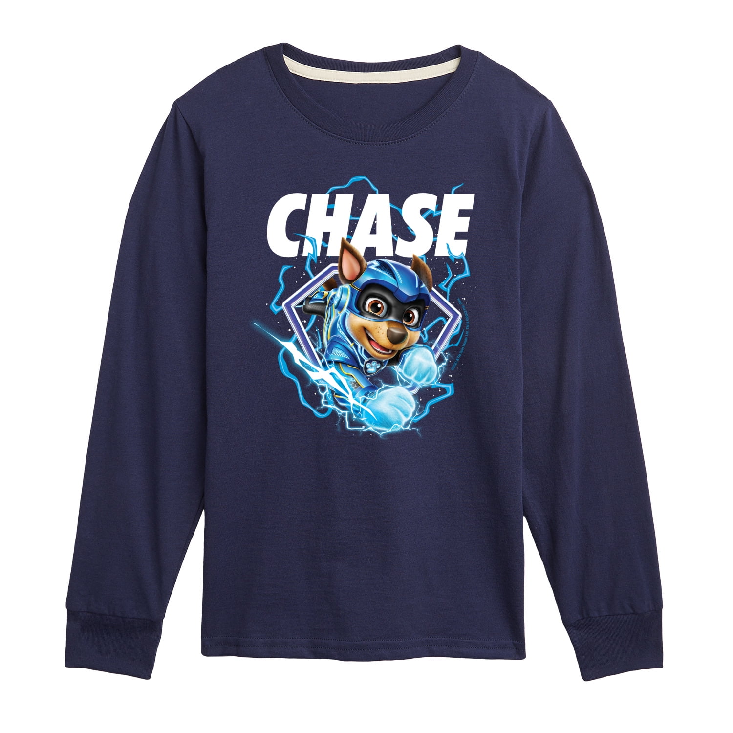 Paw Patrol - Chase Lightning Boys Long Sleeve Graphic T-Shirt
