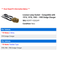 thumbnail image 2 of License Lamp Socket - Compatible with 1974, 1978, 1983 - 1985 Dodge Charger 1984, 2 of 2