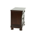 thumbnail image 6 of Rubber Wood Nightstand with 2 Drawers, Rustic Farmhouse Bed Side Table, Night Stand, Small Nightstand for Bedroom, Small Spaces, College Dorm, Kids’ Room, Living Room, Cherry, 6 of 7