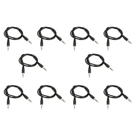 10pcs 23 inch Long 2.5mm Male to 3.5mm Male Audio Adapter Cable