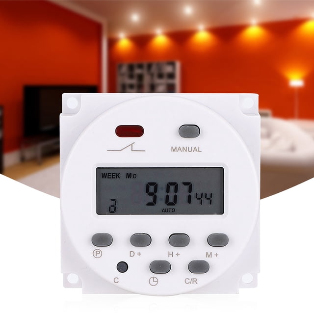 Built-in 12V 40mA Rechargeable Battery, Microcomputer On Off Control, 12V 16A Weekly Timer Switch, For Profeesional Use Commercial