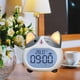 thumbnail image 5 of Lindo reloj despertador con pantalla digital, lámpara de mesa multifuncional, reloj de mesa nocturno gris, 5 of 9