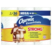 Charmin Essentials Strong Toilet Paper, 9 Mega Rolls