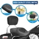 thumbnail image 4 of ASD Barra Sissy de pasajero cromada desmontable con almohadilla de respaldo y kit de accesorios de acoplamiento de 4 puntos compatible con Harley Davidson 1997-2008 Touring Electra Glide Road King Str, 4 of 5