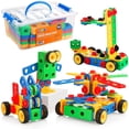 thumbnail image 1 of Building Blocks Play22, 100 unidades, con caja de almacenamiento para niños de 3 a 10 años, 1 of 9