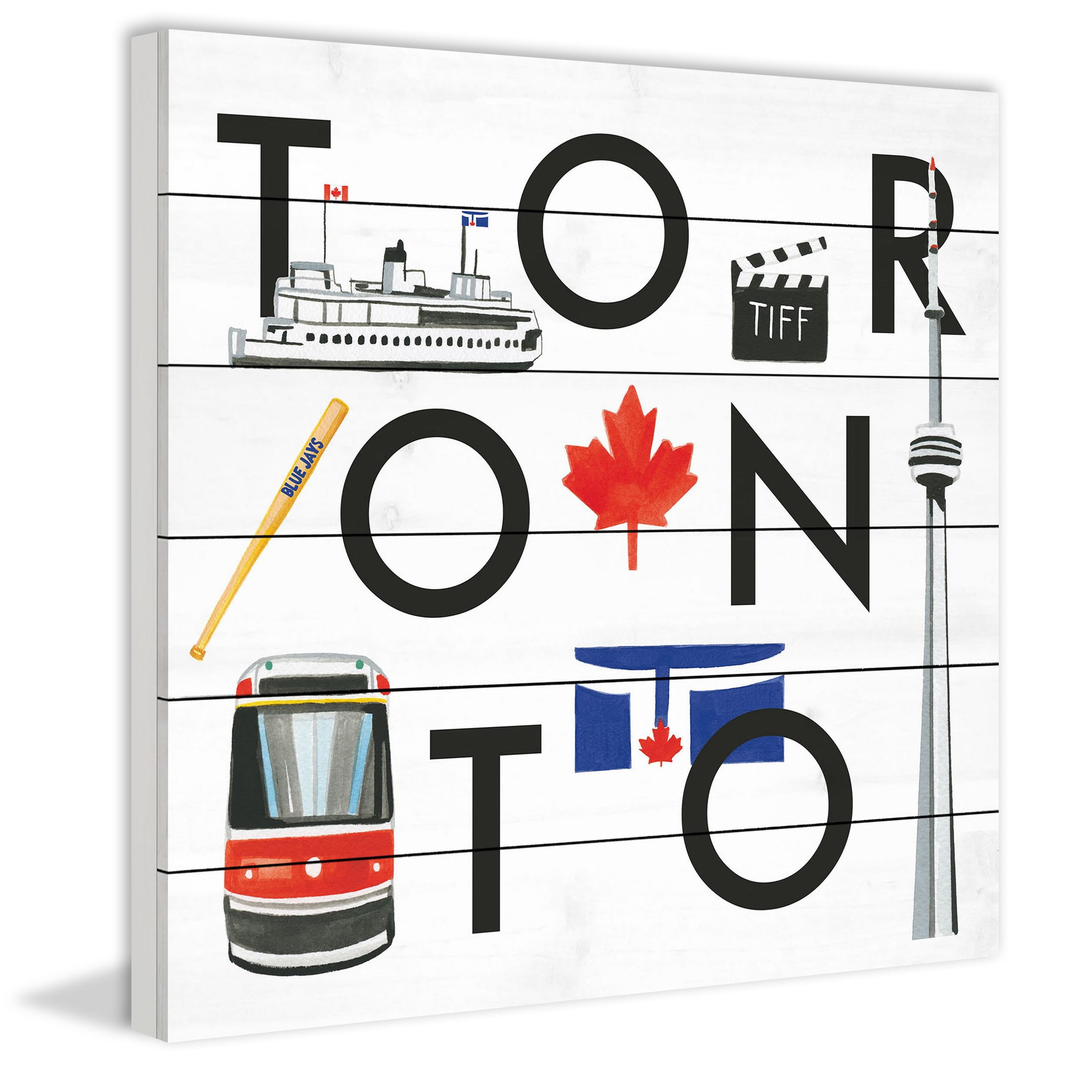 Marmont Hill "Toronto Square" by Molly Rosner Painting Print on White Wood