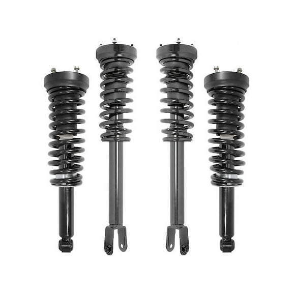 Front and Rear Air Spring to Coil Spring Conversion 4 Piece Kit - Compatible with 2004 - 2009 Jaguar XJ8 2005 2006 2007 2008