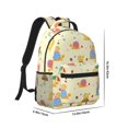 thumbnail image 2 of Rateoe Colorful Cartoon Snail Pattern Durable Student Backpack Laptop Bag- Ergonomic Design, Waterproof Twill Fabric - Ideal for School, Travel, and Outdoor Activities-One Size, 2 of 6