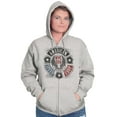 thumbnail image 3 of Patriotic Vintage American Mechanic Zip Up Hoodie Men's Women's Brisco Brands X, 3 of 6