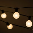 thumbnail image 4 of 100 Foot G40 White Satin Pearl String Lights with Black Wire, 4 of 7