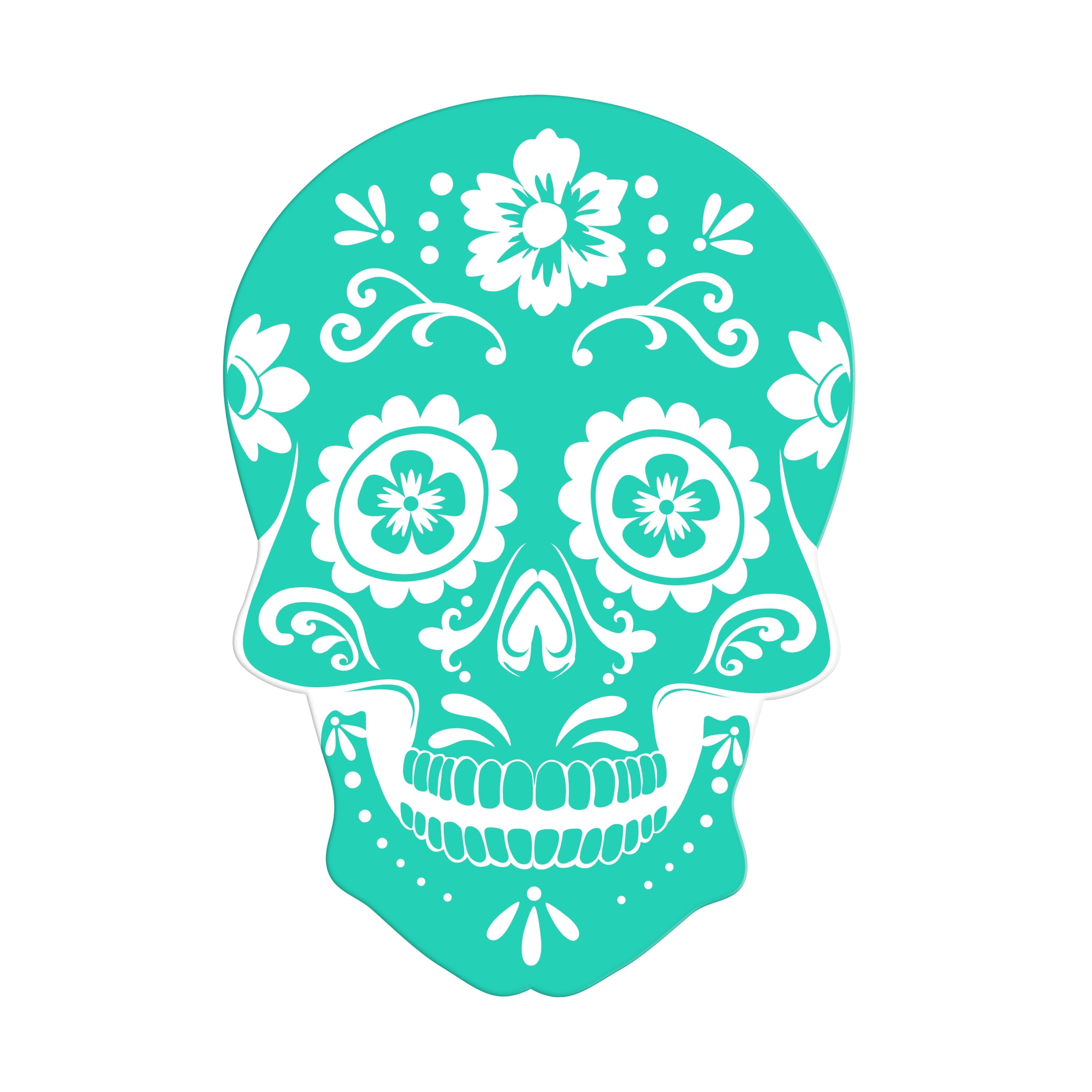 Paper Skull Cutouts Decoration, Multicolor, 12 Pieces, Halloween by Way To Celebrate