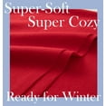 thumbnail image 4 of Calvin & Olivia Ultra-Soft Comfort Feel Unisex Winter Solid Plain Scarves Wool Feel Classic Super Soft Luxurious Scarf Amazing Red, 4 of 4