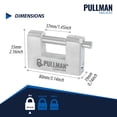 thumbnail image 4 of Candado PULLMAN, resistente, con llaves iguales, 80 mm, alta seguridad (paquete de 2), 4 of 5