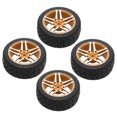 thumbnail image 1 of Neumáticos 4pcs Ruedas Y Neumáticos RC Establecido Neumático De Goma De Rueda De Aluminio Para HSP 94122 94123 TT01 WF06 1/10 RC Castler De Automóvil, 1 of 7